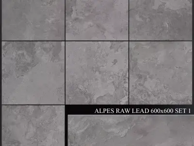 ABK Alpes Raw Lead 600x600 Set 1 3D model