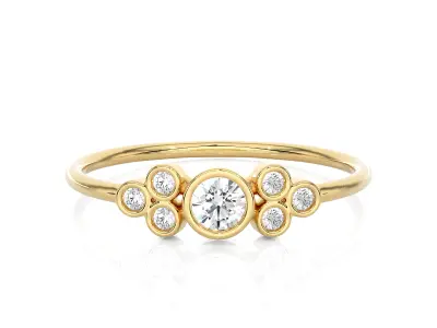 Light Minimalist Diamond Ring 3D print model