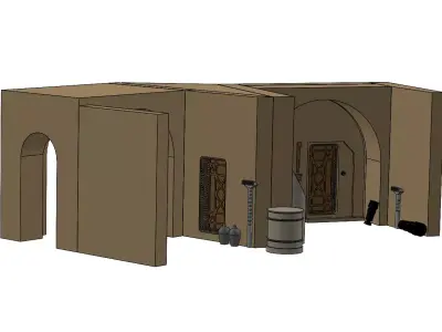 Docking Bay 94 Entrance Passageway Diorama 3D print model
