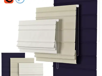 Roman Curtains 72 Homedepot Cordless Textured Room Darkening 3D model