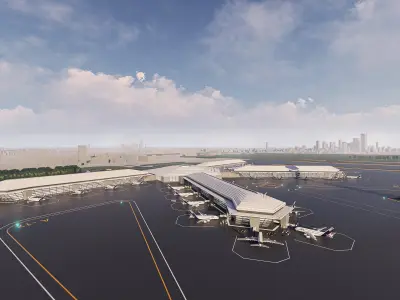 Selendis Airport Exterior Design 3D model