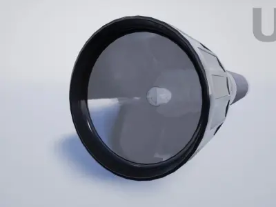 Flashlight Low-poly 3D model 16