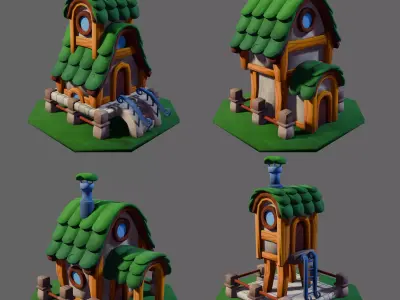 House Low-poly 3D model