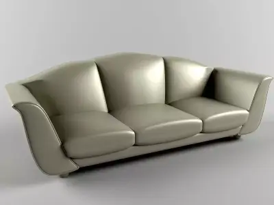 Light Green Comfy Sofa 3D model