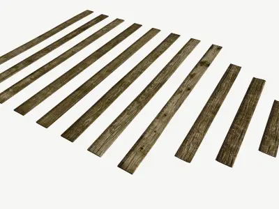 Wooden Planks Low-poly 3D model
