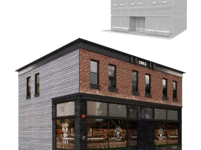 Building-03 cafe 3D model