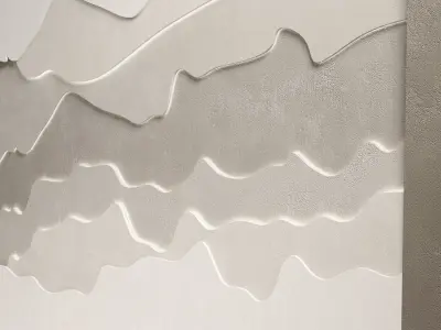 Decorativ panel wave 6 3D model
