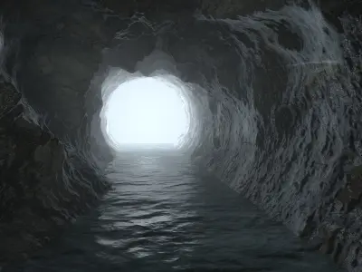 cave tunnel 3D model