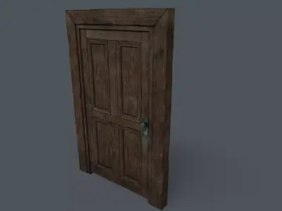 Old Door Low-poly 3D model