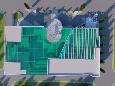 Futuristic Skyscraper-Building office-Modern office 3D model