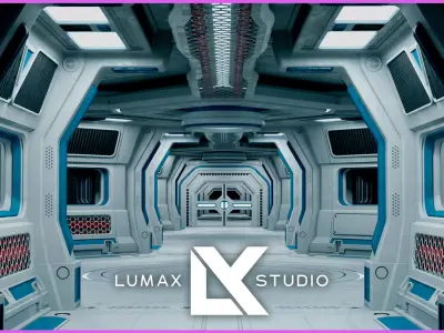 Sci Fi Modular Station 3D model