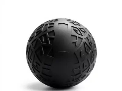 HQ PBR Textures Set Black Geometric Pattern Glossy Texture