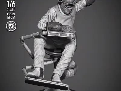 STAR WARS Ackbar Admiral Sculpture 3D print model