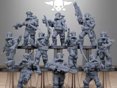 GrimGuard Jungle Fighters 2 3D print model