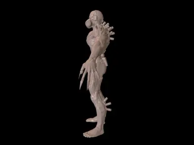 Mutant1 high poly zbrush project 3D model