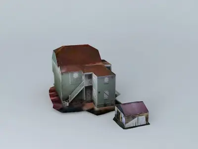 A Typical Residential and Business Building in Christiansted 3D model