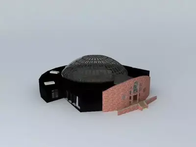 Library building with dome Free 3D model