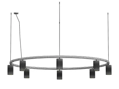 donna circular light fixture with shades 3D model