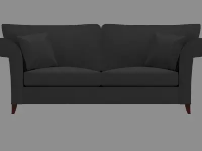 Couch sofa 3 seat architectural furniture  Low-poly 3D model