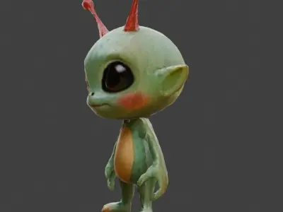 alien Low-poly 3D model get
