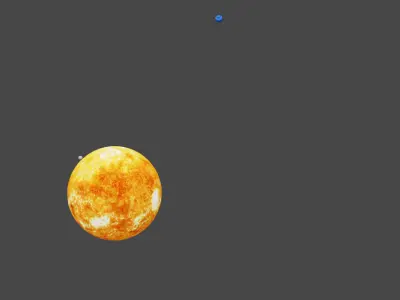 orbiting solar system 3D model