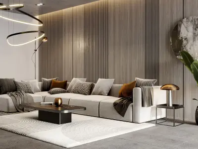 Interior scene living room 11 3D model