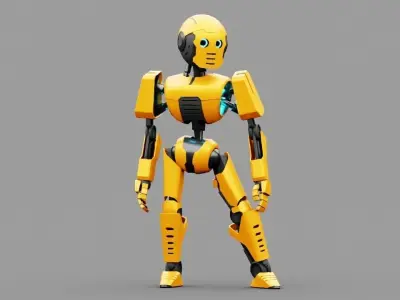 Android V2 rigged character 3D model