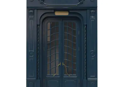 Entrance classic door 47 3D model