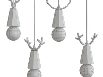 Pendant Lamp collection 3d model Low-poly 3D model