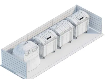 Garbage Containers 3D model