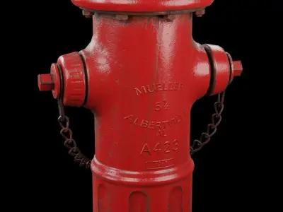 Fire Hydrant 3 Colours  Dirty Clean Low-poly 3D model