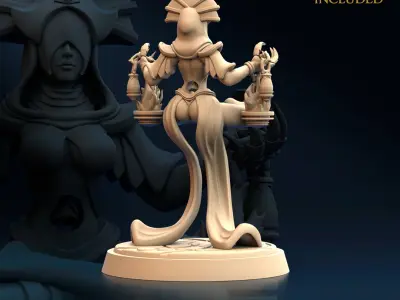 Veil Prophetess A Nude and Normal 3D print model