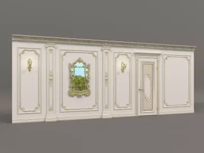 Wall Molding in Classic French style 26 3D model