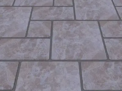 Set of Tiles Low-poly 3D model
