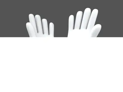 Surgical Gloves Icon v1 003 Low-poly 3D model