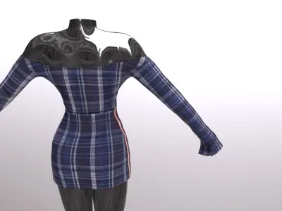 Female Clothing Low-poly 3D model