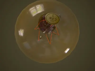 Vintage light bulb Edisson PBR Low-poly 3D model