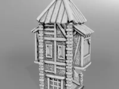 medieval house 3D print model