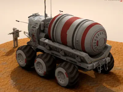 Lunar vehicle tanker 3D model