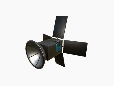 Satellite G05 Steel Blue - SciFi Space Design Low-poly 3D model