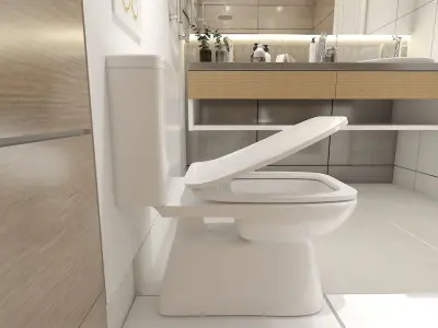 Wc closet Low-poly 3D model