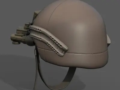 Helmet military combat soldier armor  Low-poly 3D model 5
