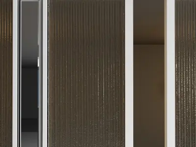 Glass partition door Set 32 Low-poly 3D model