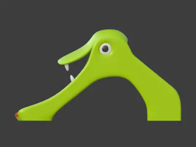 Kids Dragon Shaped Slide  Low-Poly 3D Model 3D model