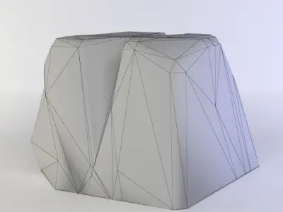 Big rock Low-poly 3D model