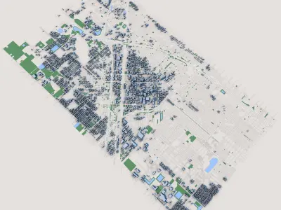 Fresno San Joaquin Valley California United States 3D model