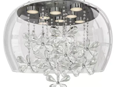 Zeev Destiny Chrome and Glass LED Pendant Light Low-poly 3D model