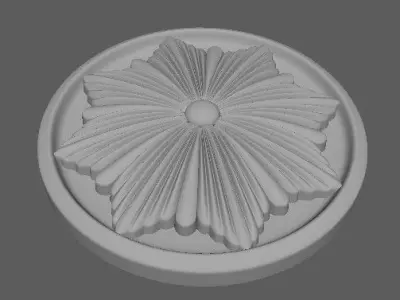 rosette decorative medallion 3D model 3