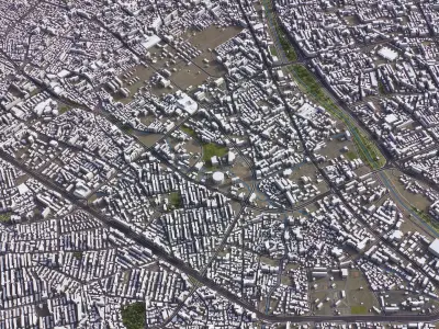 Urmia - 3D City Model Low-poly 3D model