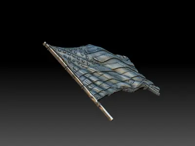 Flag USA 3D print model